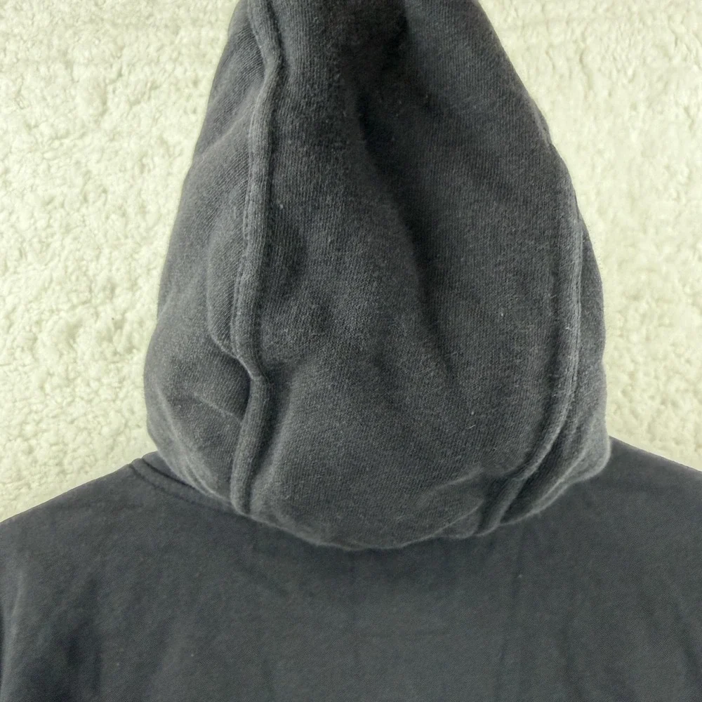 The North Face Hoodie‎ Mens Small Black Logo Graphic Pullover Fleece Sweatshirt